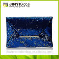 Light blue clutch glitter evening bag ladies small handbag cosmetic bag